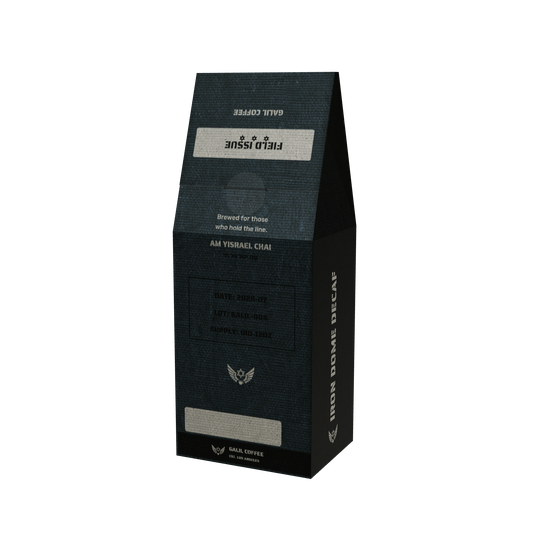 Iron Dome Decaf — Galil Coffee back of bag