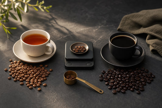 Light roast and dark roast coffee compared by weight