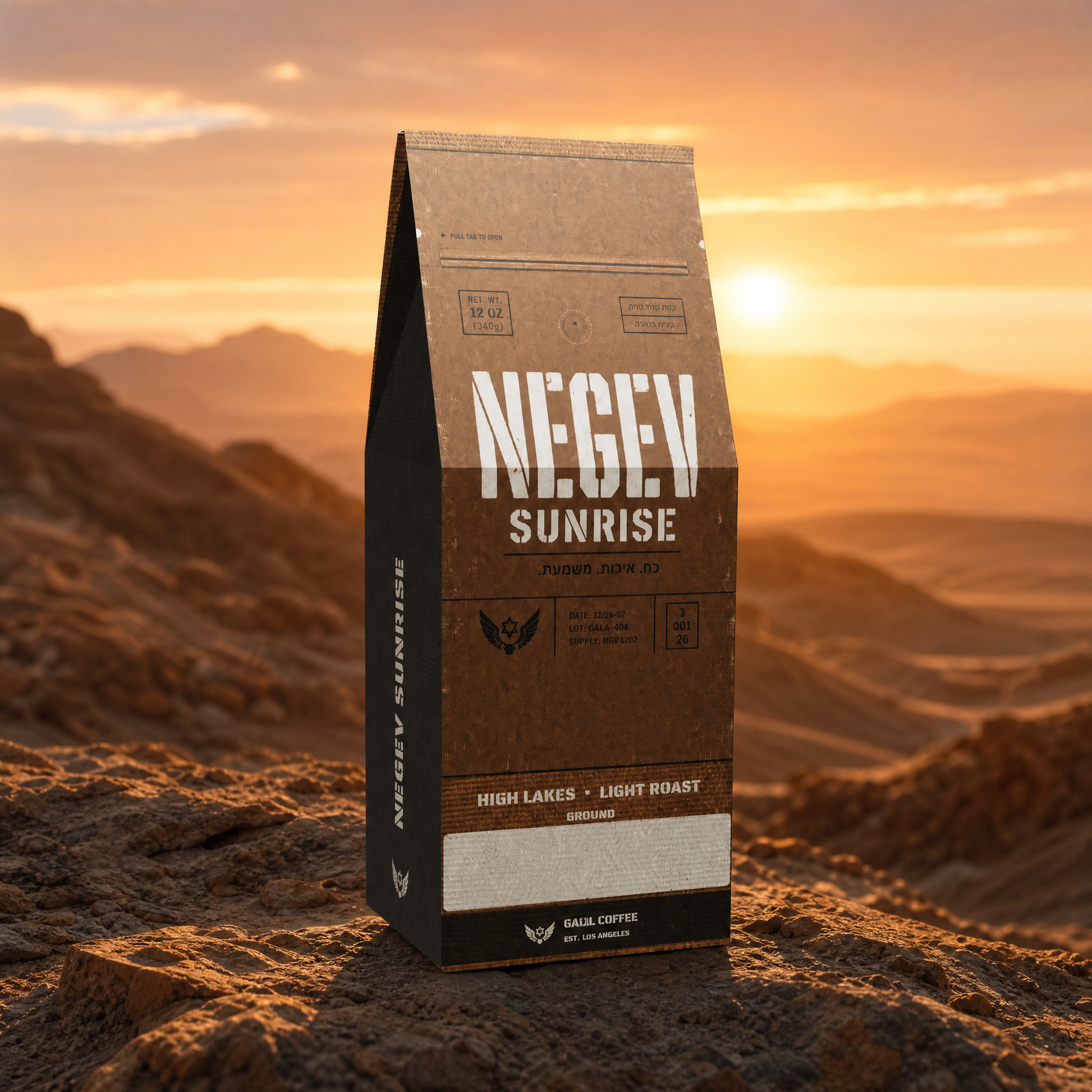 Negev Sunrise — Galil Coffee lifestyle scene