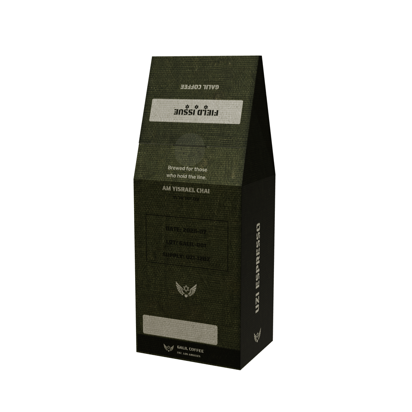 Uzi Espresso — Galil Coffee back of bag