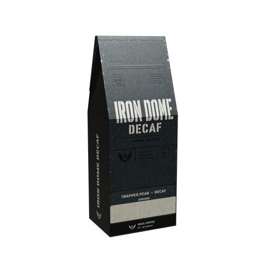 Iron Dome Decaf — Galil Coffee front of bag